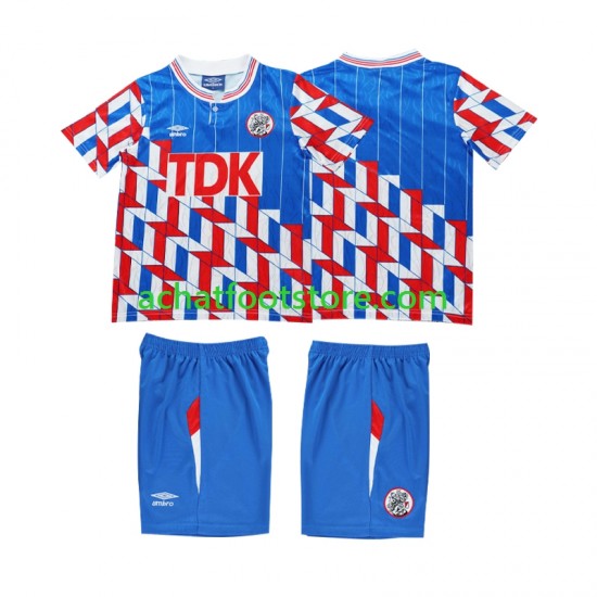 Maillot Ajax Amsterdam Rétro Extérieur Tenue pour Enfant 1989 1990 Manche Longue