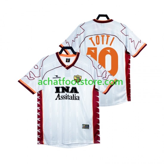 Maillot AS Rome Totti 10 Rétro Extérieur Tenue pour Homme 2002 2022 Manche Courte