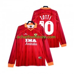 Maillot AS Rome Totti 10 Rétro Domicile Tenue pour Homme 2002 2022 Manche Longue