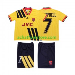 Maillot Arsenal CAMPBELL 7 Rétro Extérieur Tenue pour Enfant 1993 1994 Manche Courte
