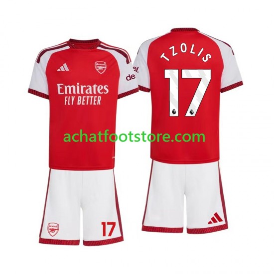 Maillot Arsenal Christos Tzolis 17 Domicile Tenue pour Enfant 2026-2027 Manche Courte
