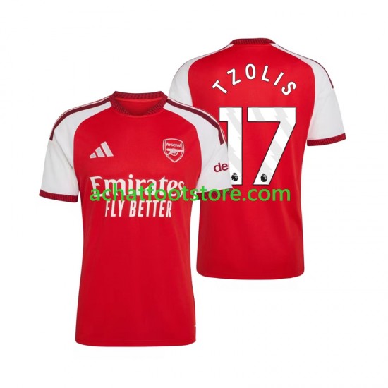 Maillot Arsenal Christos Tzolis 17 Domicile Tenue pour Homme 2026-2027 Manche Courte
