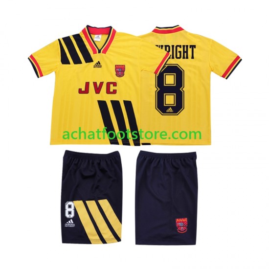 Maillot Arsenal WRIGHT 8 Rétro Extérieur Tenue pour Enfant 1993 1994 Manche Courte