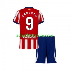 Maillot Atlético Madrid Alexander Sorloth 9 Domicile Tenue pour Enfant 2026-2027 Manche Courte