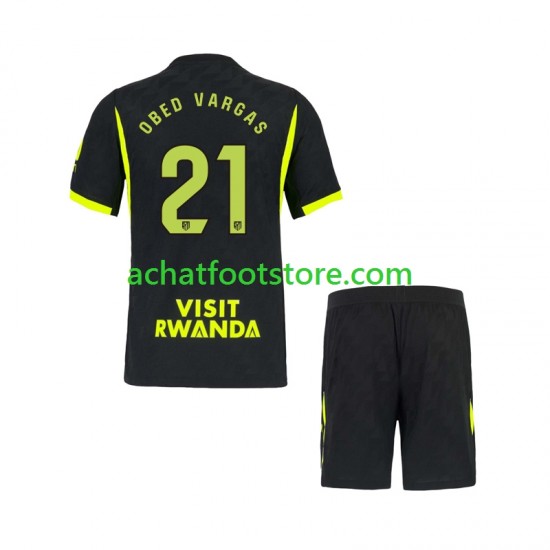 Maillot Atlético Madrid Obed Vargas 21 Extérieur Tenue pour Enfant 2026-2027 Manche Courte