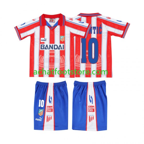 Maillot Atlético Madrid PANTIC 10 Rétro Domicile Tenue pour Enfant 1996 2004 Manche Courte