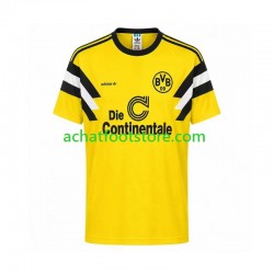 Maillot Borussia Dortmund Rétro Domicile Tenue pour Homme 1989 Manche Courte