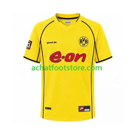 Maillot Borussia Dortmund Rétro Domicile Tenue pour Homme 2010 Manche Courte