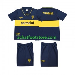 Maillot CA Boca Juniors Rétro Domicile Tenue pour Enfant 1993 1995 Manche Courte