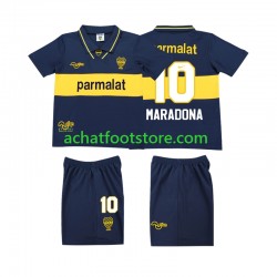 Maillot CA Boca Juniors MARADONA 10 Rétro Domicile Tenue pour Enfant 1993 1995 Manche Courte