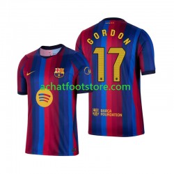 Maillot FC Barcelone Anthony Gordon 17 Domicile Tenue pour Homme 2026-2027 Manche Courte