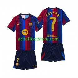 Maillot FC Barcelone Ferran Torres 7 Domicile Tenue pour Enfant 2026-2027 Manche Courte