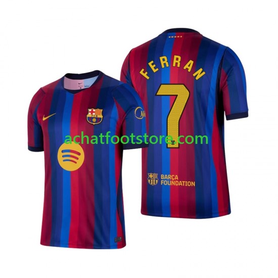 Maillot FC Barcelone Ferran Torres 7 Domicile Tenue pour Homme 2026-2027 Manche Courte