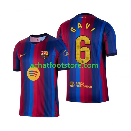 Maillot FC Barcelone Gavi 6 Domicile Tenue pour Homme 2026-2027 Manche Courte