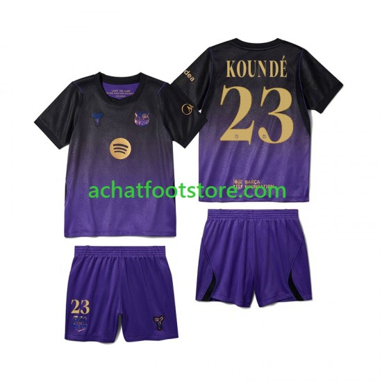 Maillot FC Barcelone Jules Kounde 23 Extérieur Tenue pour Enfant 2026-2027 Manche Courte