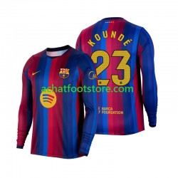 Maillot FC Barcelone Jules Kounde 23 Domicile Tenue pour Homme 2026-2027 Manche Longue
