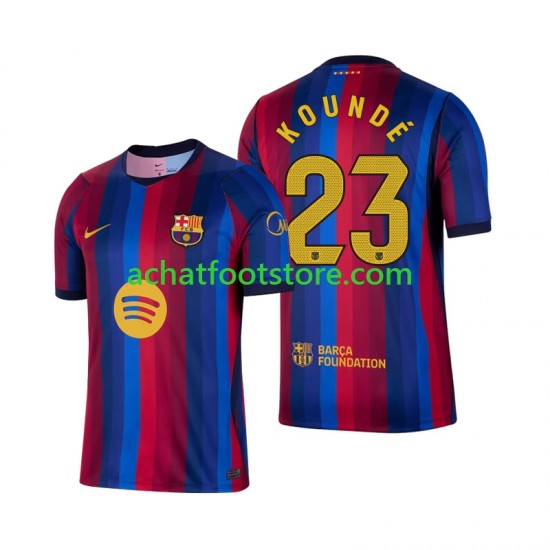 Maillot FC Barcelone Jules Kounde 23 Domicile Tenue pour Homme 2026-2027 Manche Courte