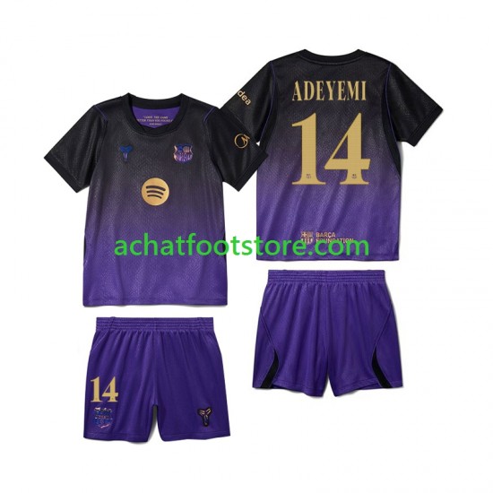 Maillot FC Barcelone Karim Adeyemi 14 Extérieur Tenue pour Enfant 2026-2027 Manche Courte