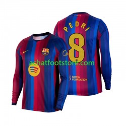 Maillot FC Barcelone Pedri 8 Domicile Tenue pour Homme 2026-2027 Manche Longue