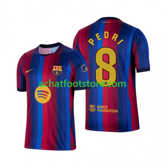 Maillot FC Barcelone Pedri 8 Domicile Tenue pour Homme 2026-2027 Manche Courte