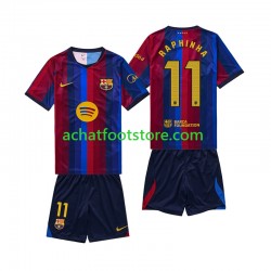Maillot FC Barcelone Raphinha 11 Domicile Tenue pour Enfant 2026-2027 Manche Courte