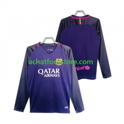 Maillot FC Barcelone Rétro Extérieur Tenue pour Homme 2016 2017 Manche Longue