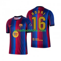 Maillot FC Barcelone Rodri 16 Domicile Tenue pour Homme 2026-2027 Manche Courte