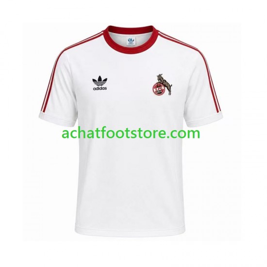 Maillot FC Cologne Rétro Domicile Tenue pour Homme 1986 1987 Manche Courte