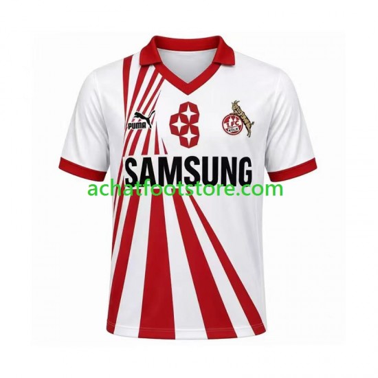 Maillot FC Cologne Rétro Domicile Tenue pour Homme 1990 1991 Manche Courte