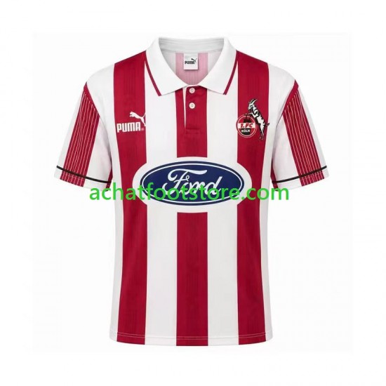 Maillot FC Cologne Rétro Domicile Tenue pour Homme 1995 1996 Manche Courte