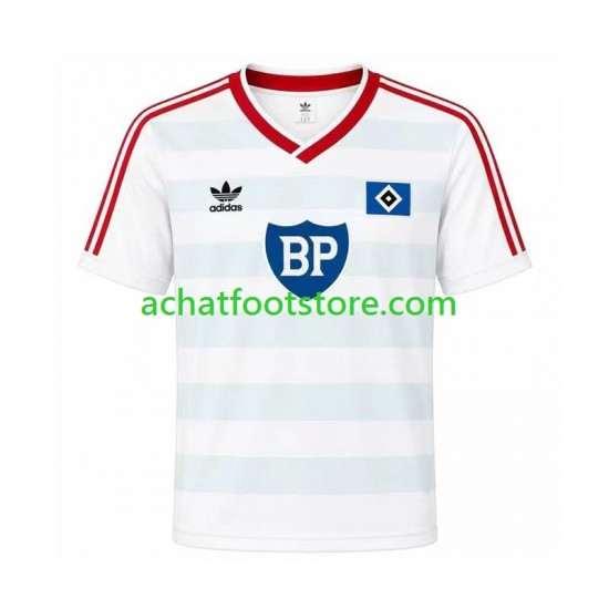 Maillot Hamburger SV Rétro Extérieur Tenue pour Homme 1986 Manche Courte