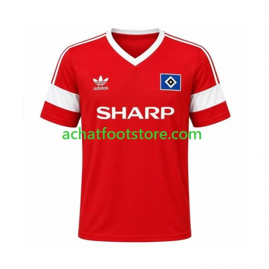 Maillot Hamburger SV Rétro Extérieur Tenue pour Homme 1988 Manche Courte