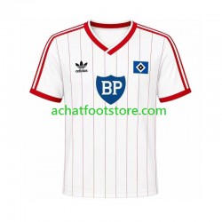 Maillot Hamburger SV Rétro Domicile Tenue pour Homme 1984 Manche Courte