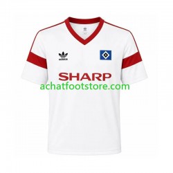 Maillot Hamburger SV Rétro Domicile Tenue pour Homme 1988 Manche Courte
