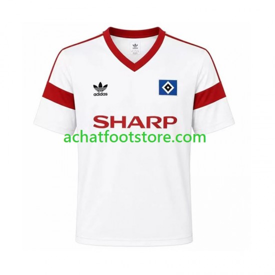 Maillot Hamburger SV Rétro Domicile Tenue pour Homme 1988 Manche Courte