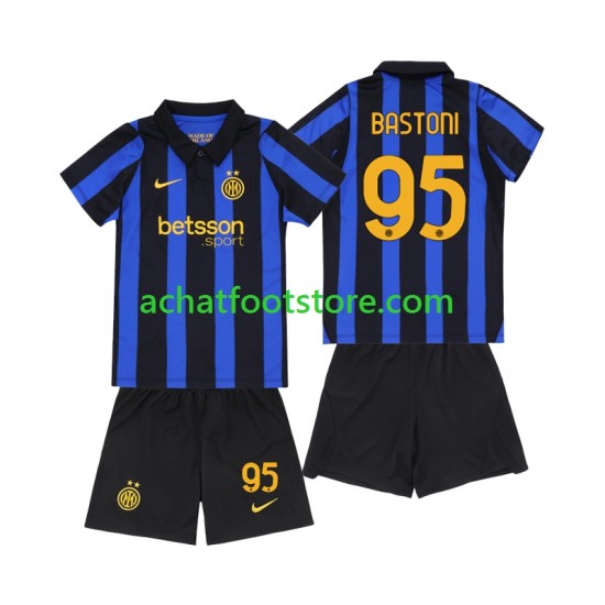 Maillot Inter Milan Alessandro Bastoni 95 Domicile Tenue pour Enfant 2026-2027 Manche Courte