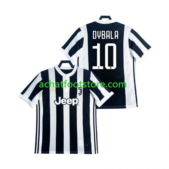 Maillot Juventus DYBALA 21 Rétro Domicile Tenue pour Homme 2017 2018 Manche Courte
