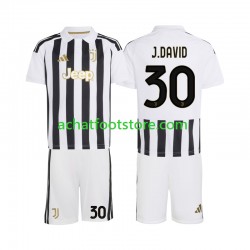 Maillot Juventus Jonathan David 30 Domicile Tenue pour Enfant 2026-2027 Manche Courte