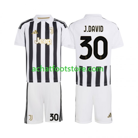 Maillot Juventus Jonathan David 30 Domicile Tenue pour Enfant 2026-2027 Manche Courte