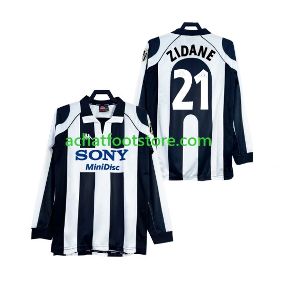 Maillot Juventus ZIDANE 21 Rétro Domicile Tenue pour Homme 2004 1988 Manche Longue