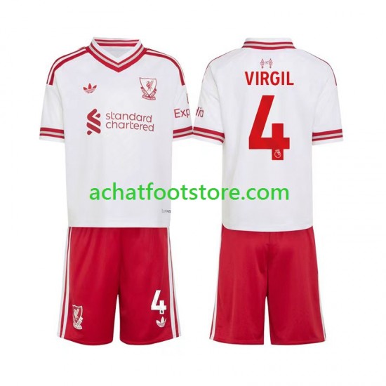 Maillot Liverpool Virgil van Dijk 4 Extérieur Tenue pour Enfant 2026-2027 Manche Courte