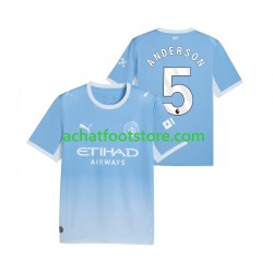 Maillot Manchester City Elliot Anderson 5 Domicile Tenue pour Homme 2026-2027 Manche Courte