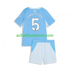 Maillot Manchester City Elliot Anderson 5 Domicile Tenue pour Enfant 2026-2027 Manche Courte