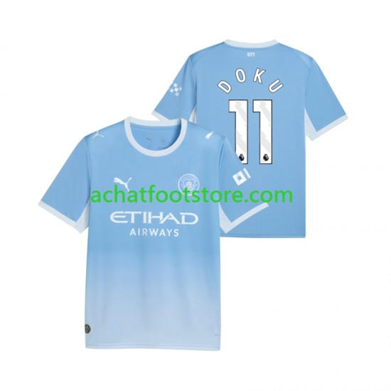Maillot Manchester City Jeremy Doku 11 Domicile Tenue pour Homme 2026-2027 Manche Courte