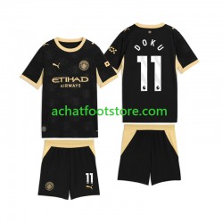 Maillot Manchester City Jeremy Doku 11 Extérieur Tenue pour Enfant 2026-2027 Manche Courte