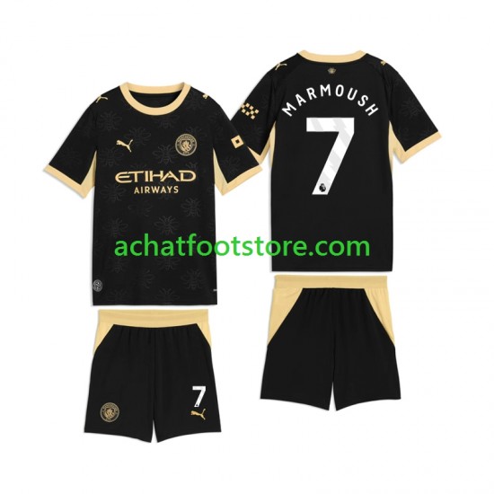 Maillot Manchester City Omar Marmoush 7 Extérieur Tenue pour Enfant 2026-2027 Manche Courte