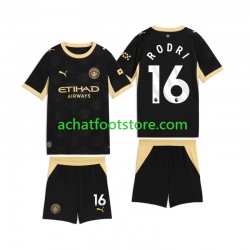 Maillot Manchester City Rodri 16 Extérieur Tenue pour Enfant 2026-2027 Manche Courte