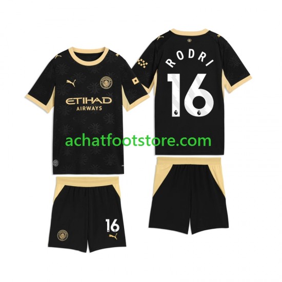 Maillot Manchester City Rodri 16 Extérieur Tenue pour Enfant 2026-2027 Manche Courte