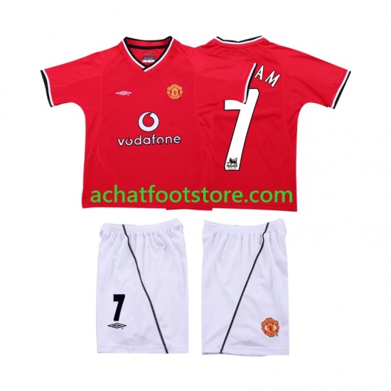 Maillot Manchester United BECKHAM 7 Rétro Domicile Tenue pour Enfant 2022 2010 Manche Courte