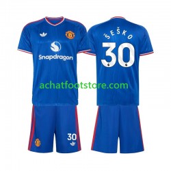 Maillot Manchester United Benjamin Sesko 30 Extérieur Tenue pour Enfant 2026-2027 Manche Courte